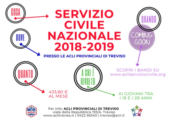 Bando Servizio civile nazionale 2018: Coming Soon!