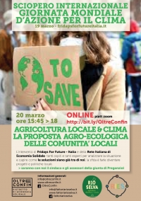 Agricoltura locale e clima. Se ne parla sabato online