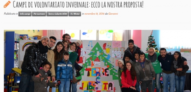Volontariato: non perdere l'occasione