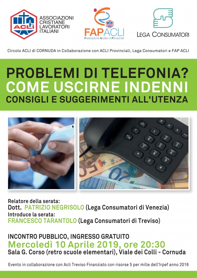 A Cornuda si parla di problemi di telefonia: come uscirne indenni?