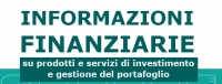 Nuovo servizio: Informazioni finanziarie sugli investimenti