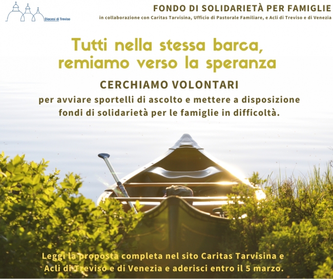 Fondo di solidarietà: si cercano volontari