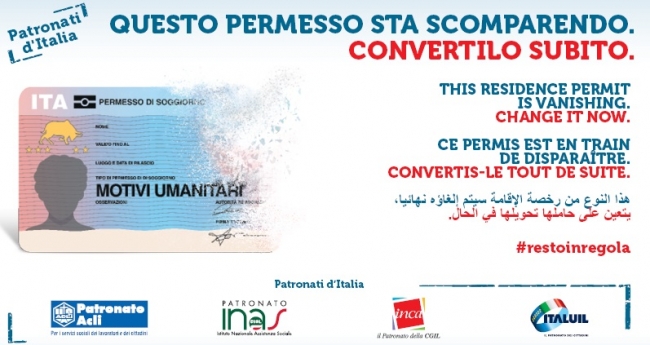#restoinregola. La campagna "umanitari" del Patronato