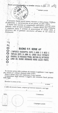 Buoni postali serie BA-1998